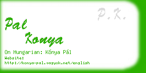 pal konya business card