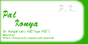 pal konya business card